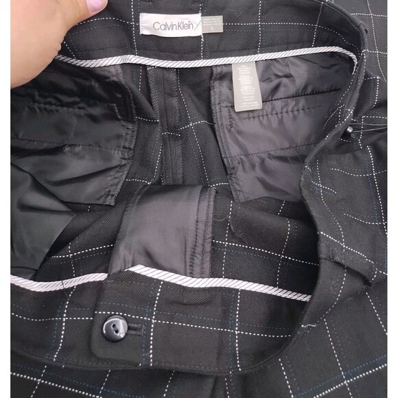 Calvin Klein Women's Black Straight Suit Pants Size 16 Black New - Picture 10 of 14